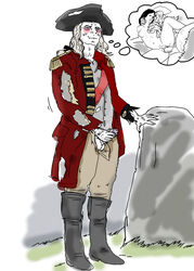 2021 blush male masturbation penis redcoat sleepy_hollow william_howe_(sleepy_hollow) zombie