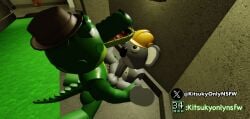 2boys 3d 3d_(artwork) alfis_(piggy) gay_male gay_sex kitsukyonlynsfw kolie_(piggy) male/male masturbation piggy_(game) roblox roblox_game sex_gay