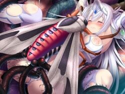 armpits blush breasts bug censored chikubi_(artist) closed_eyes closed_mouth elbow_gloves female game_cg gloves insect insectophilia insects kusarou large_breasts large_variant_set leotard long_hair magical_girl mahou_shoujo_inori mamiya_inori monster nipples non-web_source official_art pussy rape restrained shiny_skin solo spread_legs sweat tentacle thighhighs tiara torn_clothes vaginal_penetration variant_set very_long_hair white_hair white_leotard zoophilia