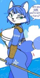 ass breasts cassettedream dream-cassette g-string gold_thong hoshime krystal nintendo star_fox thong