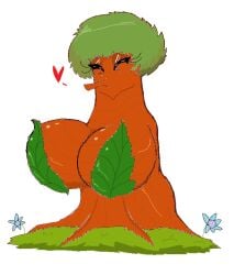 big_breasts breasts covered_nipples enormous_breasts female female_only gigantic_breasts heart huge_breasts large_breasts leaf massive_breasts succ2 tree