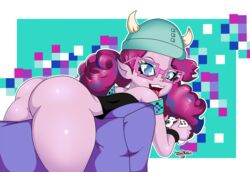 1girls afro_puffs ass ass_focus ass_shake ass_up blue_eyes butt butt_focus egirl fringe gamer_girl glasses glasses_on_head goblin goblin_female hat hip_focus hips jose12mexico kjersti_trollson monster_high nude_female petite petite_body pillow pinup purple_hair tagme thick_thighs thighs troll_female twintails xbox_controller