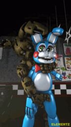 animated anthro duo female fingering_partner fingering_pussy five_nights_at_freddy's fnaf gif pussy springtrap springtrap_(fnaf) straight toy_bonnie_(fnaf)