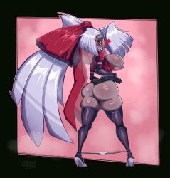 1girls ass ass_focus back back_view bare_breasts bare_thighs big_ass big_breasts big_butt blush casual_nudity cleavage clothed clothing color female female_focus female_only hazbin_hotel hi_res horny horny_face huge_ass huge_breasts large_breasts long_hair looking_at_viewer massive_ass massive_breasts nipples no_bra no_underwear panties panties_down skirt skirt_lift solo solo_female stockings stormrayneart sweat sweating sweaty sweaty_body tagme teasing thick_thighs vaggie_(hazbin_hotel) very_long_hair vivienne_medrano white_hair