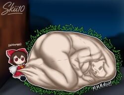 belly belly_bulge big_ass big_belly big_breasts big_prey breasts brown_hair chubby_ass chubby_female digest digested digested_alive digested_prey digesting digesting_live_prey digesting_prey digestion digestion_noises digestion_sequence doll doll_girl fat_ass female female/female female_pred female_predator female_prey fumo_plush hakurei_reimu hyper hyper_belly large_breasts large_prey massive_belly plush plushie post-vore red_dress reimu_hakurei skii10 small_pred small_predator touhou touhou_project vore vore_belly vore_sequence