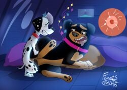 101_dalmatian_street 101_dalmatians absurd_res animal_genitalia animal_vulva bodily_fluids canid canine canine_genitalia canine_vulva canis cum cum_in_vagina cum_inside dalmatian disney domestic_dog duo dylan_(101_dalmatians) female fenris64 feral feral_on_feral feral_penetrated feral_penetrating feral_penetrating_feral genital_fluids genitals hi_res impregnation intraspecies intraspecies_impregnation knotting male male/female mammal mastiff molosser penetration rottweiler roxy_(101_dalmatians) sex vaginal_knotting vaginal_penetration