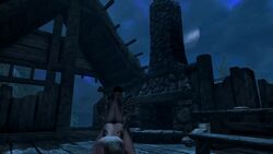 3d animated ass big_areola bikini_armor dark_elf dat_ass doggy_style dunmer elf elf_ears from_behind futa_on_female futanari huge_breasts human moaning mod mp4 nipples outdoor partially_clothed pointy_ears short_hair skyrim sound the_elder_scrolls video