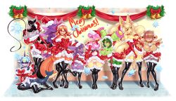 9girls audino barcode barcode_on_breast barcode_tattoo big_breasts bimbo bimbo_lips bimboaudino blush breasts christmas cleavage female female_only floatzel gengar healslut high_heel_boots high_heels maractus merry_christmas mightyena mismagius ninetales panties pink_lips pink_lipstick pokémon_(species) pokemon pokemon_(species) santa_dress sharpedo shedinja tagme