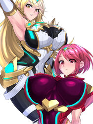 huge_breasts mythra pyra shiva_(tairakuten) tagme xenoblade_(series) xenoblade_chronicles_2