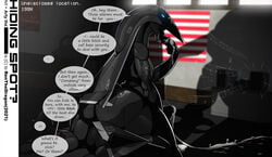 2021 aeromorph after_masturbation aircraft aircraft_humanoid airplane american_flag anthro arty_(renthedragon) ass balls big_ass big_balls biped black_body black_sclera blue_eyes bodily_fluids conditional_dnp cum cum_on_hand cum_string dialogue english_text erection finger_fetish finger_lick finger_play fingers flag genital_fluids genitals girly glowing glowing_eyes inside jet kneeling licking licking_cum living_aircraft living_machine living_vehicle looking_back machine male musical_note penis profanity rear_view renthedragon shadow solo speaker speech_bubble text tongue tongue_out unseen_character vehicle window