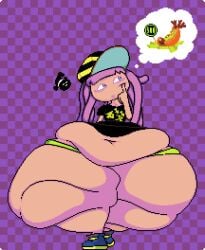 big_belly big_thighs bottom_heavy harmony_(splatoon) heavy_bottom pixel_(artwork) pixel_art splatoon splatoon_(series) sue-n-pixels