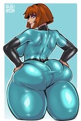 1girls albinion big_ass big_breasts danny_phantom huge_ass huge_breasts large_ass large_breasts looking_at_viewer looking_back madeline_fenton milf