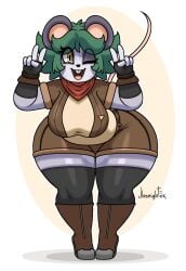 big_breasts breasts female furry huge_breasts jhenightfox tagme thick_thighs wide_hips