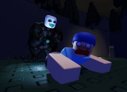 black_body blushing bubble_butt butt die_of_death die_of_death_(roblox) drooling imminent_rape imminent_sex looking_back monster pursuer pursuer_(die_of_death) rape roblox scared smiling taunt taunt_(die_of_death)
