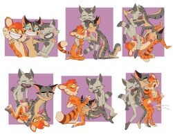 absurd_res anal anal_penetration anonymous_artist anthro anthro_on_anthro anthro_penetrated anthro_penetrating anthro_penetrating_anthro balls blush bodily_fluids calvin_mcmurray cousins_(lore) cum cum_in_ass cum_inside cumshot domestic_cat ejaculation erection felid feline felis fellatio genital_fluids genitals group group_sex hands-free hi_res incest_(lore) intraspecies lackadaisy male male/male male_penetrated male_penetrating male_penetrating_male mammal oliver_(piercebrosnan) oral penetration penile penile_penetration penis penis_in_ass rocky_rickaby sex threesome trio