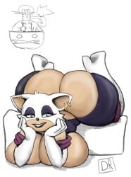 1girls anthro ass bat blue_eyes boots breasts cleavage earrings elbow_gloves eyelashes female female_focus female_only furry gloves high_heel_boots hips hyper hyper_ass large_ass large_breasts mobian_(species) mrbrickeater rouge_the_bat sega sonic_(series) sonic_the_hedgehog_(series) thick_thighs thighs white_hair wide_hips
