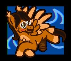 ambiguous_gender animal_genitalia animal_penis blush crossed_legs equid equine equine_genitalia equine_penis feral front_view gandydancer genitals hasbro katkitt_e lying male mammal my_little_pony mythological_creature mythological_equine mythology on_front pegasus penis solo wing_boner wings