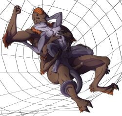 ab_rin anthro arachnid arthropod bodily_fluids breasts cum duo female genital_fluids genitals gynomorph handjob hi_res humanoid_genitalia humanoid_penis intersex intersex/male male multi_eye multi_limb mygalomorph orgasm penile penis quija reptile scalie sex size_difference snake spider tarantula terek