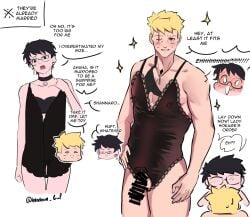1boy 1boy1girl 1girls absurd_res absurd_resolution absurdres aged_up balls bare_arms bare_shoulders bare_thighs before_sex black_bra black_dress black_eyes black_hair black_lingerie black_underwear blonde_hair blue_eyes blush boruto:_naruto_next_generations boruto:_two_blue_vortex boruto_uzumaki boyfriend-girlfriend bra chibi choker collar couple cowgirl_position crossdressing cute dialogue dress ear_piercing ear_ring earrings embarrassed embarrassed_female english_text eyelashes facial_markings femboy feminine_male feminization flat_chest flat_chested girly glasses hand_on_hip hi_res high_resolution highres imminent_sex jewelry kanekane light-skinned_female light-skinned_male light_skin lingerie muscles muscular muscular_male naruto naruto_(series) necklace one_eye_closed open_mouth pale-skinned_female pale-skinned_male pale_skin pecs penis petite petite_body petite_breasts petite_female ring romantic romantic_ambiance romantic_couple romantic_sex sarada_uchiha scar scar_across_eye scar_on_face shonen_jump short_dress shounen_jump shueisha sissification sissy sissyfication sitting sitting_on_lap sitting_on_person sleeveless sleeveless_dress speech_bubble straddling teen teen_girl teenage teenage_female teenage_girl teenage_male teenage_tits teenager testicles text thick_thighs thighs twink uchiha_sarada uchiha_symbol underwear uzumaki_boruto very_high_resolution wedding_ring weekly_shonen_jump weekly_shounen_jump whisker_markings whiskers white_background wholesome wholesome_couple wholesome_nudity wholesome_sex yellow_hair