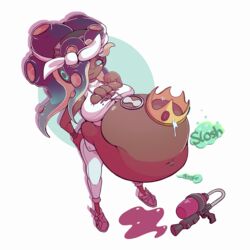 after_vore agent_8_(splatoon) belly big_belly big_breasts black_hair breasts burping_up_clothes cleavage cleavage_cutout crown curvy dark_skin digestion_noises extreme_content female_only headband huge_breasts implied_vore inside inside_belly inside_stomach larger_female malachi21148 marina_(splatoon) monster_girl nintendo octopus octopus_girl pearl_(splatoon) plump ripped_clothing rumbling_stomach size_difference splatoon splatoon_(series) splatoon_2 thick thick_thighs tight_clothing voluptuous vore white_clothing wide_hips