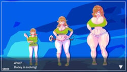 1girls alternate_breast_size bimbo bimbofication breast_expansion breasts gaz-knightofnylrac giantess growth honey_(pokemon) huge_breasts human mitsuba_(pokemon) nintendo pokemon pokemon_ss pokemon_ss_isle_of_armor wardrobe_malfunction