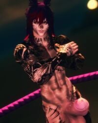 abs balls big_balls big_penis bunny_boy bunny_ear bunny_ears cock enormous_balls enormous_cock enormous_penis erection final_fantasy_xiv hard_cock hard_on hard_penis heart-shaped_pupils huge_balls huge_cock hung male male_only monster_cock muscular muscular_male penis purple_hair solo solo_male tattoos viera yellow_eyes yellow_eyes_male