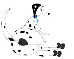 101_dalmatian_street 101_dalmatians 5:4 animal_genitalia animal_vulva anus big_butt black_pawpads black_spots butt canid canine canine_genitalia canine_vulva canis dalmatian delilah_(101_dalmatians) disney domestic_dog female feral fur genitals hi_res looking_back mammal markings pawpads solo spots spotted_body spotted_fur udbebu vulva white_body white_fur
