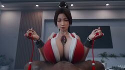 1boy 1girls 2024 30_seconds 3d 3d_animation alternate_breast_size animated artist_name asian asian_female big_breasts breasts breasts_between_arms clothed clothed_female clothed_female_nude_male clothed_sex clothing dark-skinned_male fatal_fury female female_focus goonduude hands-free hands-free_paizuri happy happy_paizuri happy_sex holding_object huge_breasts indoors interracial japanese_female king_of_fighters laosduude large_breasts lerico213 longer_than_30_seconds mai_shiranui male male/female outercourse paizuri paizuri_under_clothes partial_male penis pixiewillow sex shiny_skin snk sound sound_warning straight tagme unseen_male_face video voice_acted