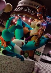 ass bonnie_(fnaf) bonnie_(psychojohn2) boobs breasts butt double_dildo double_penetration five_nights_at_freddy's five_nights_at_freddy's_2 freddy_(fnaf) freddy_(psychojohn2) frederika_(fnaf) hips lesbian lesbian_sex pussy pussy_juice pussy_lips pussy_penetration thick_hips thick_thighs thighs type_09 vagina vaginal vaginal_masturbation vaginal_penetration vaginal_sex