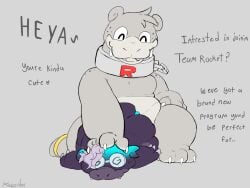 3_toes 4:3 anal aster_(aster) dominant dominant_male english_text eyewear feet feral generation_1_pokemon glasses grey_body hair happy head_grab hi_res keys_den male male/male nintendo pokemon pokemon_(species) slightly_chubby slowbro slowpoke text toes
