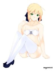 1girl 1girls anime anime_character arm_support black_footwear black_shoes blonde blonde-haired_female blonde_female blonde_hair blonde_hair_female bra breasts closed_mouth_smile exposed fanart fate/grand_order fate_(series) footwear green-eyed_female green_eyes half_naked half_nude head_tilt legwear light_smile naked naked_female naked_woman nude nude_female nudity panties partially_undressed petite petite_body petite_breasts petite_female petite_girl petite_tits saber semi_nude shoes sitting sitting_on_ass sitting_on_floor sitting_on_ground slight_smile small_boobs small_breasts small_tits smile smiley_face smiling smiling_at_viewer stockings thigh_highs thighhighs tilted_head tiny_breasts tiny_tits underwear underwear_only white_bra white_legwear white_panties white_stockings white_thigh_highs white_thighhighs white_underwear