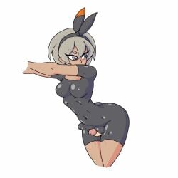 <1_second_video 1:1 1boy 1futa 2d ambiguous_gender animated arching_back arms_out ass balljob balls balls_on_penis balls_visible_through_clothing bea_(pokemon) bouncing_ass bouncing_breasts bouncing_penis breasts bulge cum dark-skinned_futa dark_skin dirtydooddlez disembodied_penis doood ears eyebrows eyeliner frottage futanari game_freak grey_eyebrows grey_eyes grey_hair hair hair_bow intersex looking_back male navel navel_visible_through_clothes nintendo nipples nipples_visible_through_clothing nose obscured_face one-piece_swimsuit penis penis_visible_through_clothing pokemon pokemon_ss precum precum_on_penis shorter_than_10_seconds simple_background skinny skinny_futa skintight skintight_bodysuit skintight_clothing small_nose solo_focus spandex tagme thick_thighs thigh_sex thigh_sex_over_clothes thighs video white_background winged_eyeliner