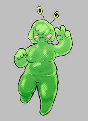 1boy breasts chubby chubby_femboy chubby_male exposed_belly exposed_nipples fat fat_ass femboy femboy_focus femboy_only green_body green_skin koiboynsfw male male_boobs male_breasts male_focus male_only male_tits male_with_breasts navel nipples slime slime_boy standing thick_thighs