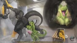16:9 2022 absurd_res anal anal_vore animal_genitalia animal_penis anthro backsack balls bench big_balls clothing dialogue dragon duo equine_genitalia equine_penis fisting genitals hi_res horn huge_balls humanoid_genitalia humanoid_penis hyper hyper_balls hyper_genitalia internal_pov kobold locker_room male male/male mythological_creature mythological_scalie mythology nolow nude penetration penis saggy_balls scalie shower vek vore widescreen