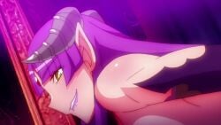1girls 2d ahe_gao anal_sex animated bed big breasts cum_in_pussy demon_girl double_penetration hentai_series horny_female japanese_voice_acting kuroinu_2_~inyoku_ni_somaru_haitoku_no_miyako,_futatabi~ leggings long_hair multiple_boys older_male oral orgy purple_hair radomira sex stockings succubus tagme thick_thighs threesome video white_skin yellow_eyes