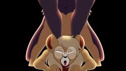 2d_animation ahe_gao black_background blonde_hair doggy_style faceless_male front_view fruitlooms furry glasses misuzugon sound_effects tagme tongue_out video voice_acted
