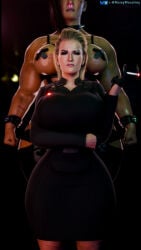 1female 1futa 1girl 4k 9:16 angry angry_expression arm_under_breasts bandaids_on_nipples bdsm_outfit blue_eyes bodyguard business_suit business_woman cigarette cigarette_in_hand cigarette_smoke clenched_fist cybernetics cyberpunk_2077 dark_background disappointed large_breasts larger_futa looking_at_viewer meredith_stout muscle muscular muscular_arms muscular_female narrowed_eyes nose_piercing nose_ring pasties russymacalroy skirt spiked_bracelet spiked_collar tagme thick_thighs v_(cyberpunk_2077) valerie_(cyberpunk_2077) voluptuous voluptuous_female watermark wet_skin wide_hips