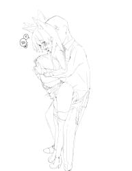 artist_request blue_archive kanna_(blue_archive) monochrome tagme