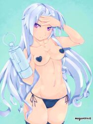 1girls 2d 2d_(artwork) 2d_artwork almost_naked almost_nude arm_up average_breasts background bare_arms bare_belly bare_chest bare_hands bare_hips bare_legs bare_midriff bare_navel bare_shoulders bare_skin bare_thighs belly belly_button black_legwear black_panties black_pasties black_stockings black_thigh_highs black_thighhighs black_thong black_underwear breasts cleavage closed_mouth_smile collarbone curvaceous curvaceous_body curvaceous_female curvaceous_figure curvaceous_hips curvy curvy_body curvy_female curvy_figure curvy_hips digital digital_art digital_drawing digital_drawing_(artwork) digital_media digital_media_(artwork) drawing elbows exposed exposed_arms exposed_belly exposed_chest exposed_hips exposed_legs exposed_midriff exposed_navel exposed_shoulders exposed_skin exposed_thighs female female_focus female_only fingers fit_female grisaia_(series) grisaia_no_kajitsu grisaia_no_meikyuu grisaia_no_rakuen groin hand_on_hair hand_on_head hand_on_own_hair hand_on_own_head hand_up head_tilt heart_pasties inframammary_fold inguinal_crease inguinal_ligament kazuki_kazami lean_figure legs_closed legs_together legwear linea_alba long_hair looking_at_viewer medium_breasts midriff monotone_background mostly_nude naked naked_female naked_woman narrow_waist navel nearly_nude nipple_bulge nipple_pasties nude nude_female nudity one_color_background panties pasties plain_background portrait posing posing_for_the_viewer posing_naked posing_nude practically_nude prosthetic prosthetic_arm purple-eyed_female purple_eyes shoulders slender_body slender_waist slim_female slim_waist smile smiley_face smiling smiling_at_viewer solid_color_background solo standing stockings stomach thick_thighs thigh_highs thighhighs thighs thighs_together thong tilted_head touching_hair touching_head turquoise_background underboob underwear upper_body white-haired_female white_hair wide_hips