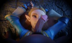 3d 3d_(artwork) 3d_model 3d_render elf elf_female hd high_resolution highres interspecies looking_at_penis nintendo penis penis_awe penis_on_face princess_zelda shaddoll_x short_hair the_legend_of_zelda the_legend_of_zelda:_breath_of_the_wild zelda_(breath_of_the_wild)