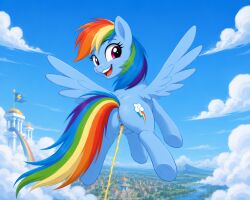 ai_generated chatgpt flying my_little_pony piss pissing rainbow_dash_(mlp) tagme