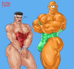 allen_the_alien bara big_pecs cuervolioncourt cyclops daddy dilf gay invincible invincible_(tv_series) male male_only moustache muscular muscular_male nolan_grayson omni-man orange_skin