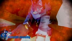 3d_(artwork) animal_genitalia animal_penis anthro bite_wound blender_(artwork) blender_eevee_(artwork) blood blood_from_wound blood_on_mouth bodily_fluids breasts canine_genitalia canine_penis casualties:_unknown cavern claw_in_mouth claws colored_blood comptnt-gooning crystal digital_media_(artwork) dominant dominant_female duo erection expie_(gunsawian) exposed_breasts eye_contact female female_raping_male finger_in_mouth forced genitals gootraxian gunsawian hi_res hybrid imminent_rape imminent_sex interspecies kaiju_paradise looking_at_another male male/female nipples nude on_pillow pain panther_gootraxian pawpads penis pillow pinned pinned_to_ground red_sclera robloxian teardrop tears teary_eyes thumb_in_mouth unusual_blood unusual_bodily_fluids wound_on_shoulder wounded wrist_grab yellow_blood yellow_pawpads yellow_penis yellow_sclera