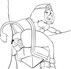 2026 anal bodily_fluids bottomless cartoon_network chair chair_sex circlet clothed clothing dr._sphinxen duo eyewear felid female furniture genital_fluids genitals glasses humanoid intersex intersex/intersex male male/female mammal mature_female monochrome mythological_creature mythological_sphinx mythology necrolepsy ok_k.o.!_let's_be_heroes on_chair penis pubes round_glasses sitting sitting_on_chair smile tail tail_tuft tuft turning_back vaginal_fluids vein veiny_penis vulva