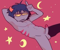 homestuck karkat karkat_vantas male_focus male_only middle_finger penis twink