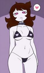 ai_art ai_generated asexual bikini black_eyes brainwashed brainwashing bright_pupils brown_hair change_in_common_sense flat_colors hetero heterosexual hypnosis jaiden jaiden_animations jaidenanimations mind_control narrowed_eyes pink_eyes pixai print_bikini sexuality_change tagme white_skin youtube youtuber youtuber_girl