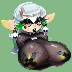 +_+ 1girls areolae big_breasts breasts clothed domino_mask ear_piercing earrings eyebrows_visible_through_hair eyelashes facial_markings female female_only inkling jellyjumpx large_breasts looking_at_viewer marie_(splatoon) nintendo nipples pointy_ears pseudo_hair see-through_clothing silver_hair simple_background splatoon splatoon_(series) symbol-shaped_pupils taped_nipples tentacle_hair video_games white_hair yellow_eyes