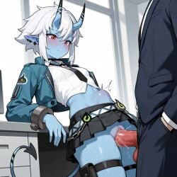 1girls ai_generated interspecies panties pussy sex soukaku_(zenless_zone_zero) vaginal_penetration wet zenless_zone_zero