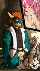 amphibian andromorph andromorph/male andromorph_penetrated anthro anthro_on_anthro anthro_penetrated anthro_penetrating anthro_penetrating_anthro arty_stu_(fursona) arty_the_frog beard big_penis blush blush_lines bodily_fluids bottomless bottomless_anthro bottomless_male butt clothed clothing cum cum_in_vagina cum_inside cumshot curved_horn dragon ejaculation erection facial_hair facial_horn floppy_ears genital_fluids genitals green_body green_scales hair half-closed_eyes hi_res horn huge_penis humanoid_genitalia humanoid_penis humanoid_vulva intersex intersex/male intersex_penetrated jedi jedi_tunic kneeling looking_pleasured male male_penetrating male_penetrating_andromorph male_penetrating_intersex mythological_creature mythological_scalie mythology narrowed_eyes nervous nervous_smile nose_horn open_mouth open_smile orange_hair orgasm penetration penile penile_penetration penis penis_in_vagina qsiti scales scalie sex shortstack shortstack_anthro shortstack_male smile star_wars vaginal vaginal_penetration vein veiny_penis vulva white_body white_skin wingless_dragon yellow_body yellow_scales yellow_sclera