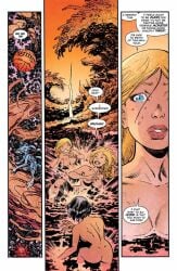 3girls alex_wilde alien_planet angel_murphy ass bathing blonde_female blonde_hair blue_eyes breasts butt comic comic_page dialogue female female_focus female_only image_comics jennifer_murphy light-skinned_female light_skin long_hair mother_and_daughter nipples nude nude_female official_art savage_dragon short_hair skinny_dipping